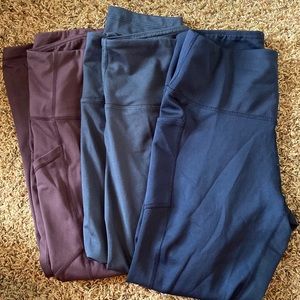 BUNDLE OF 3! Yoga capris. super soft. The one furthest to the right is a size M.